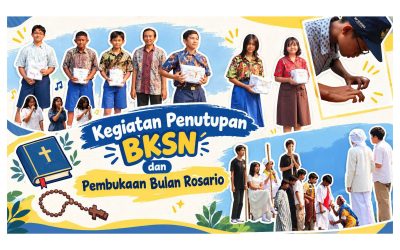 Ibadat Penutupan BKSN dan Pembukaan Bulan Rosario di SMP Strada Kampung Sawah